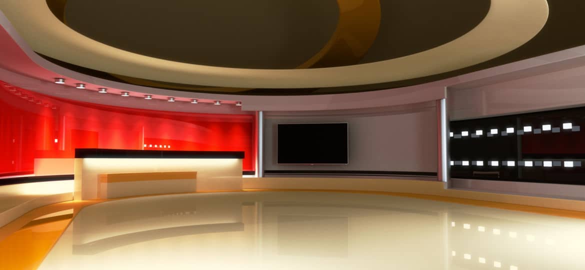 Interactive studio background.Tv Studio. News studio.